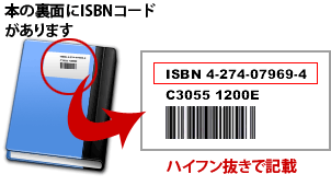 本の裏面にISBNコードがあります